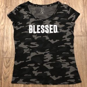 Blessed Camo T-Shirt With Rhinestones - NY&CO